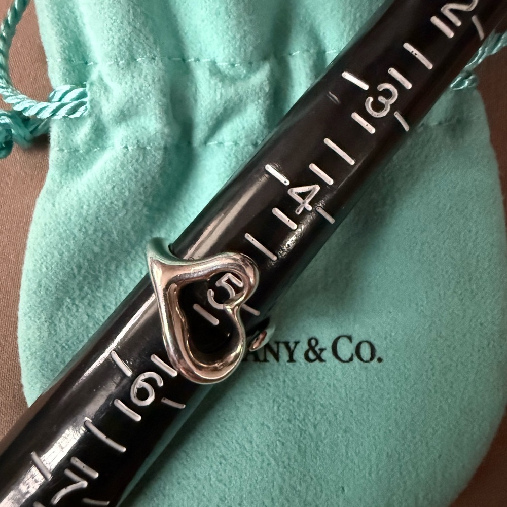 Tiffany & Co. Sterling Silver Open Heart Ring - Picture 3 of 6